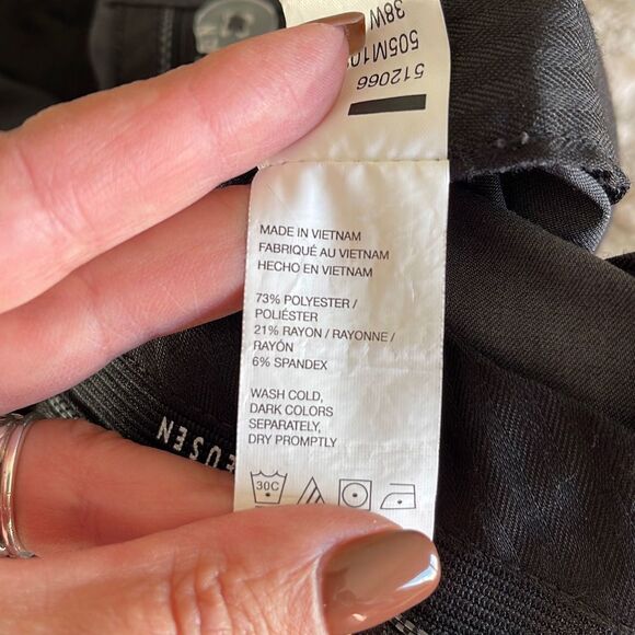 Mens Dress Pants. Van Heusen. Flat Front. Size  38x32 Charcoal Gray - Picture 7 of 8